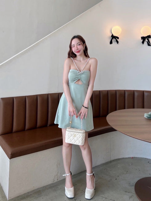 SIRINNN Sleeveless Hollow Out Mini Dresses